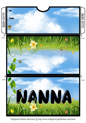 Out in the Sunshine Voucher/Money Wallet/Pocket/Envelope - Nanna