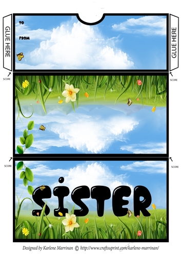Out in the Sunshine Voucher/Money Wallet/Pocket/Envelope - Sister