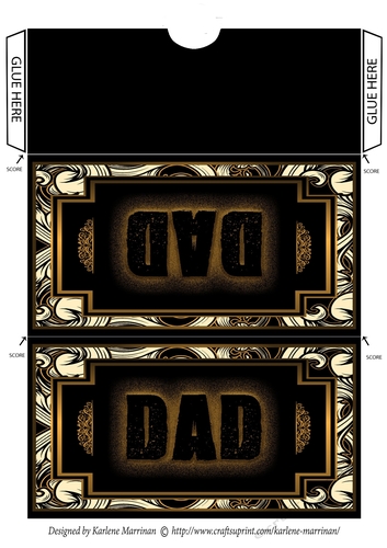 Epic Design VOucher/Money Pocket/Wallet/Envelope - Dad - Gold