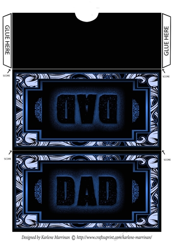 Epic Design VOucher/Money Pocket/Wallet/Envelope - Dad - Blue