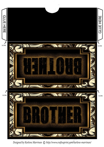 Epic Design VOucher/Money Pocket/Wallet/Envelope - Brother - Gold