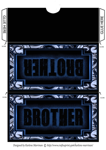 Epic Design VOucher/Money Pocket/Wallet/Envelope - Brother - Blue