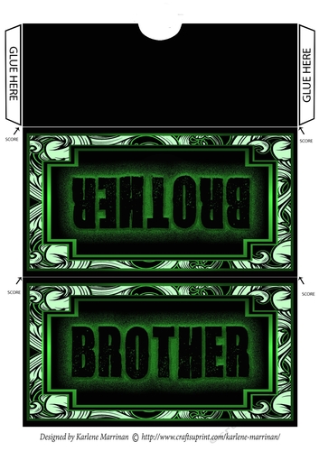 Epic Design VOucher/Money Pocket/Wallet/Envelope - Brother - Green