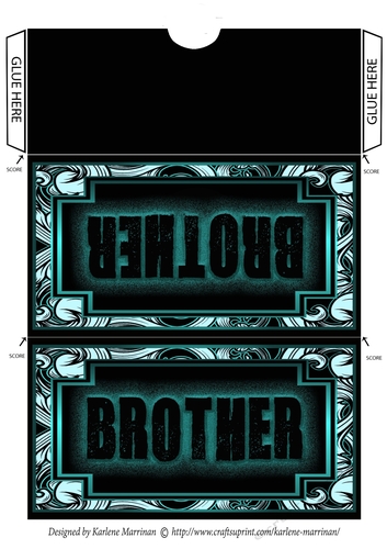Epic Design VOucher/Money Pocket/Wallet/Envelope - Brother - Turquoise