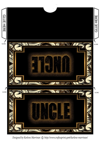 Epic Design VOucher/Money Pocket/Wallet/Envelope - Uncle - Gold
