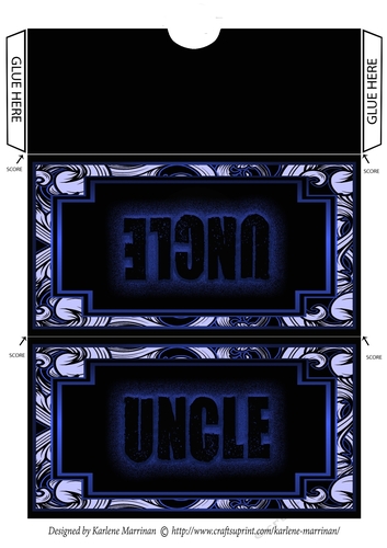 Epic Design Voucher/Money Pocket/Wallet/Envelope - Uncle - Blue