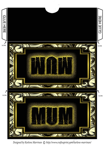 Epic Design Voucher/Money Pocket/Wallet/Envelope - Mum - Yellow