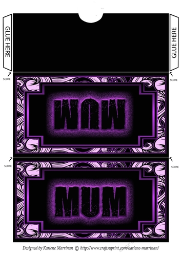 Epic Design Voucher/Money Pocket/Wallet/Envelope - Mum - Purple