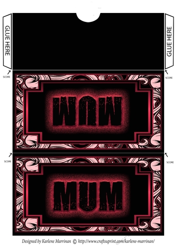 Epic Design Voucher/Money Pocket/Wallet/Envelope - Mum - Red