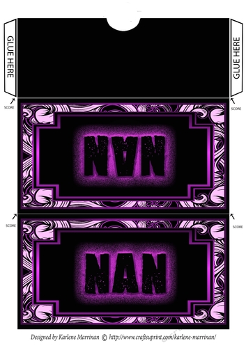 Epic Design Voucher/Money Pocket/Wallet/Envelope - Nan - Purple