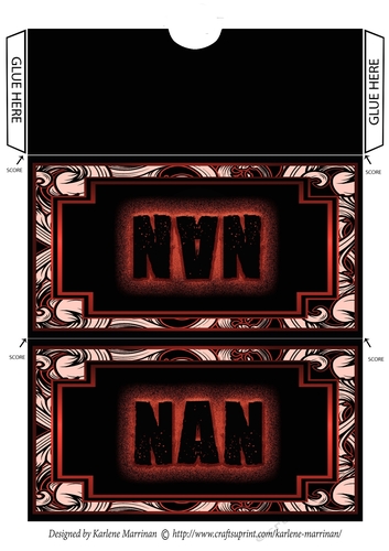Epic Design Voucher/Money Pocket/Wallet/Envelope - Nan - Red