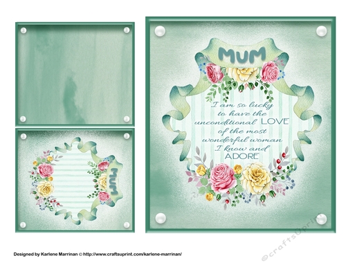 Just for Mum Card Topper & Gift Card