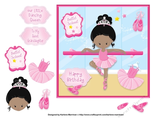 Dancing Girl Card Topper