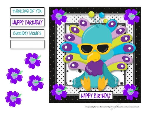 Bird Crazy - Peter Peacock Card Topper
