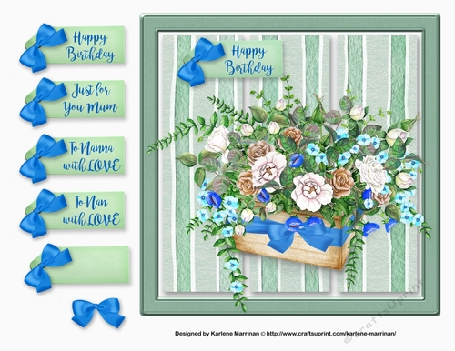 Spring is in the Box Card Topper