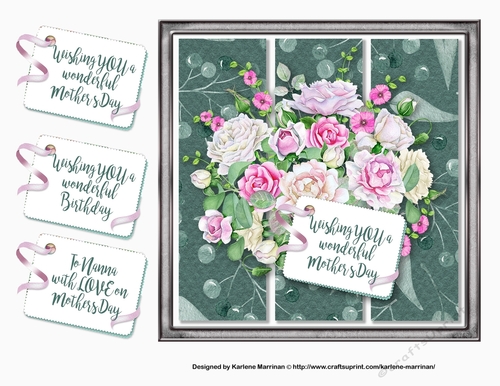 Tri Shadow Floral Card Topper 