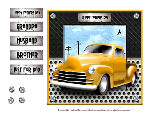 Car Series - Card Topper - Ute