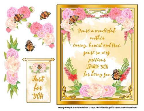 Yellow Blooms Card Topper and Gift Tag