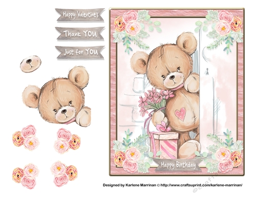Hello Honey Im Home Bear Card Topper
