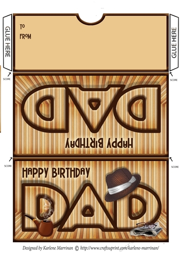 Its All About Wood - Dads Birthday Money/Gift/Voucher Wallet/Pocket//Envelope