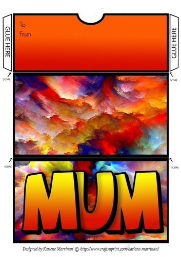 Clouds of Colour - Mums Money/Gift/Voucher Wallet/Pocket//Envelope