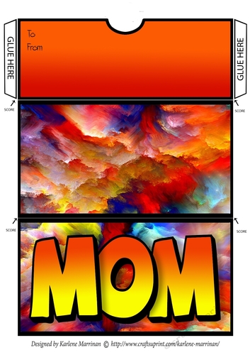 Clouds of Colour - For Mom Money/Gift/Voucher Wallet/Pocket//Envelope