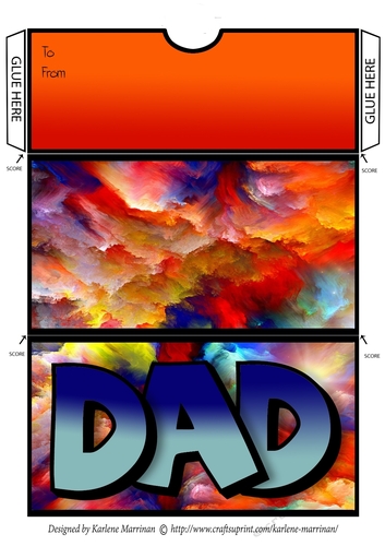 Clouds of Colour - For Dad Money/Gift/Voucher Wallet/Pocket//Envelope