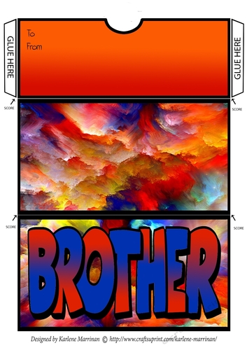 Clouds of Colour - For Brother Money/Gift/Voucher Wallet/Pocket//Envelope