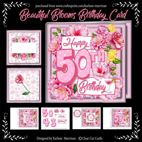 Beautiful Blooms Age Birthday Card