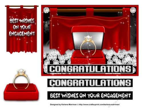 Rich in Red Engagement Card