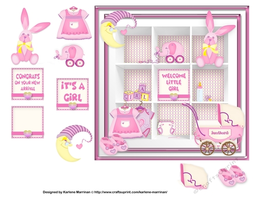 BabyGirls Room set to GO Card Topper