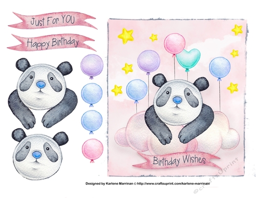 Party Panda Card Topper