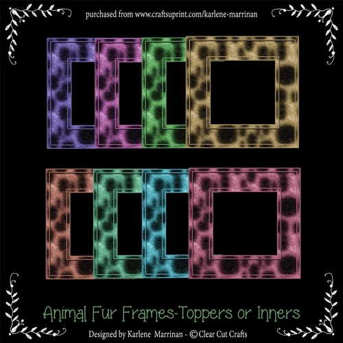 Animal Fur Frames, Toppers or Inserts