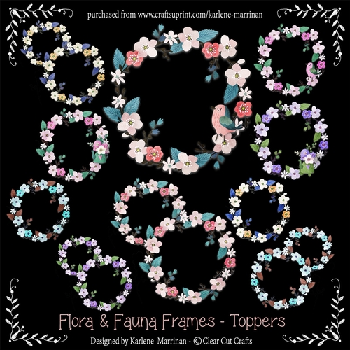 Flora & Fauna Frames, Toppers or Inserts