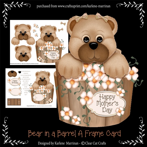 Teddy Bear Bearly Beautiful Card Topper, Inner, Verse & More