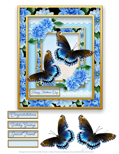 Spring Bike Ride Card Topper