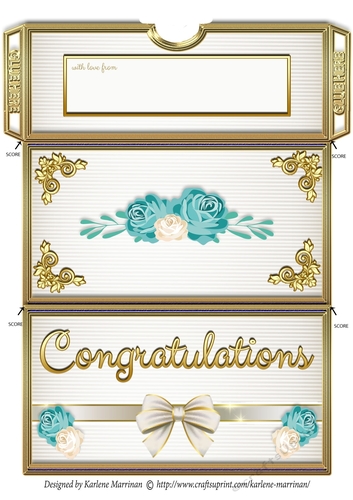 Wedding Gold Money/Wishing Well/Voucher Wallet, Pocket or Envelope