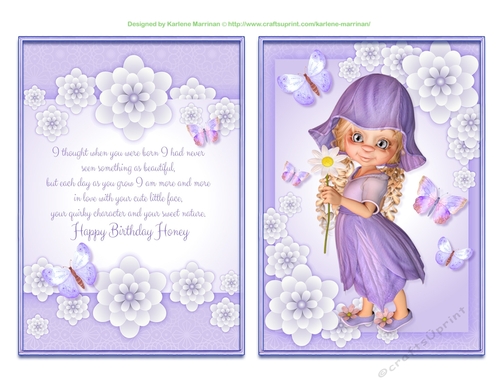 Sweet Daisy Card Topper and Worded Inner