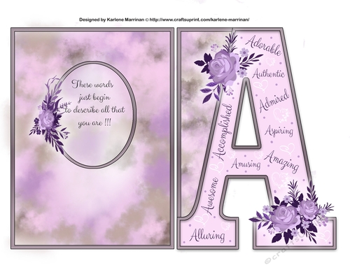 A is for all the things you are Card topper and Inner