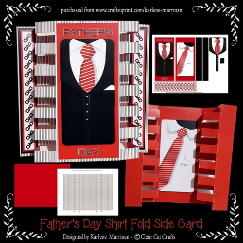 Fathers Day Suit Box Fold Card