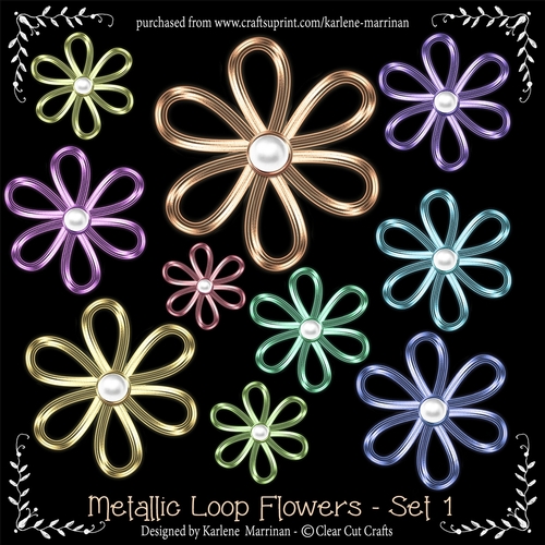 Gold Loop Flower Set 