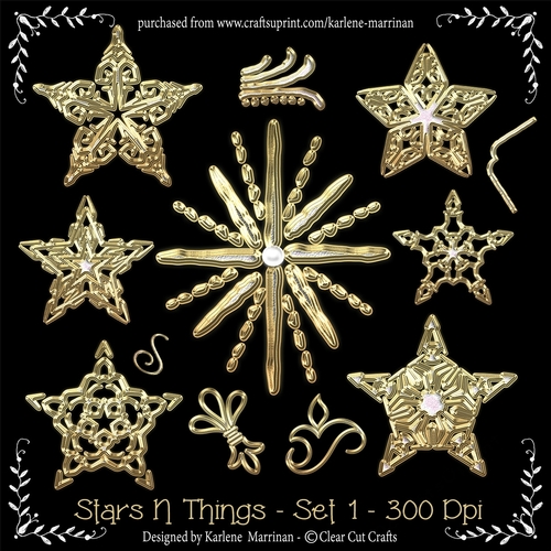 Metallic Gold Stars & Things