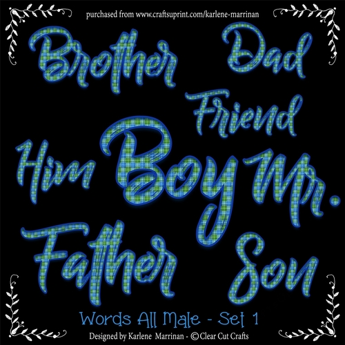 All Male Words Pack