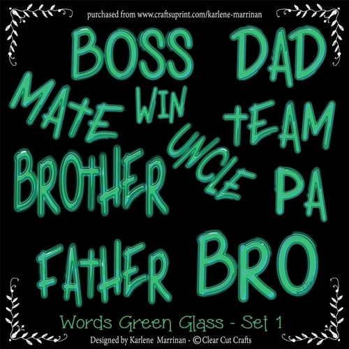 Green Glass Word Pack 