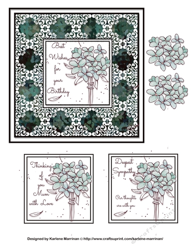 Lace Overlay Bouquet Card Topper