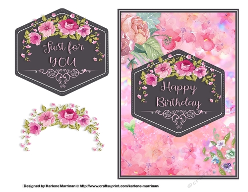 Floral & Watercolour Card Topper