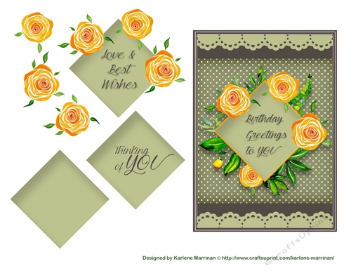 Lace & Blooms Card Topper