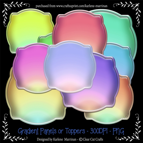 Gradient Panels or Topper - 10 Colours
