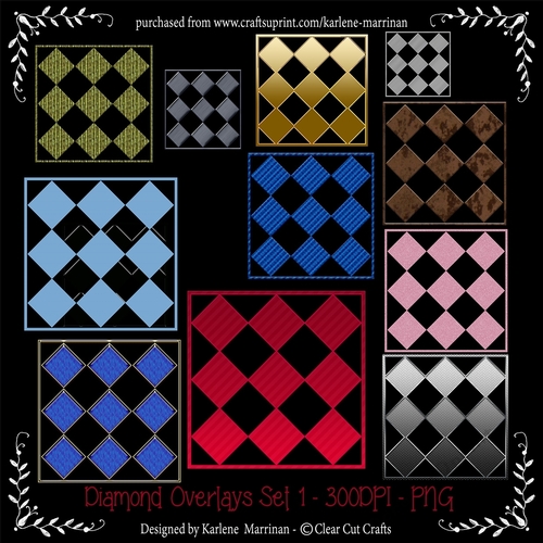 12 Diamond Overlays - Set 1