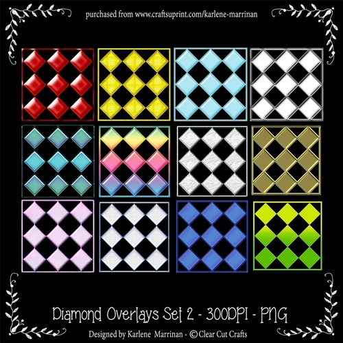 12 Diamond Overlays - Set 2